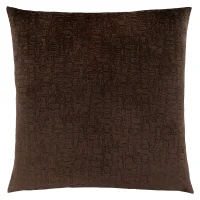 Monarch 18" x 18" Mosaic Velvet Decorative Throw Pillow (1 pc) - Dark Brown(m-1)
