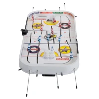 Soozier 37" Mini Table Top Rod Hockey Table Air Hockey Game for Kids and Adults - White(m-4)