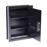 Open Box HomCom 19" x 14" x 4" Digital Wall Mounted Home Security Storage Safe - Black(m-7)