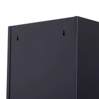 Vinsetto 71" 2 Tier Freestanding Steel Metal Lockable Employee Wall Locker Storage Cabinet - Black(m-9)
