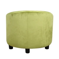 Qaba Velvet Kids Armchair Kids Furniture with Armrest, Plastic Legs - Green(m-4)