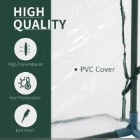 Outsunny 7' x 3' x 2.5' Mini Greenhouse, Portable Tunnel Green House with Roll-Up Zippered Doors, UV Waterproof Cover, Steel Frame, Clear(m-6)