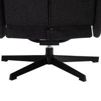 HOMCOM Fabric Recliner with Footrest - Modern Elegant Reclining with Sturdy Metal Base - Thick Padded Cushion - Dark Grey(m-10)