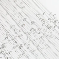 HOMCOM K9 Crystal Glass Fixture Raindrop Chandelier with Stainless Steel Board GU10 Bulb Compatible(m-8)