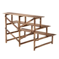 Outsunny 47" Wooden 3-Tier Step Style Plant Stand(m-4)