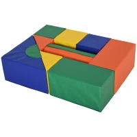 Soozier 11-Piece Indoor Lightweight Stackable Big Soft Phthalate-Free Foam Multicolor Blocks for Toddlers 1-3 Years Old(m-10)