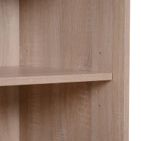 HOMCOM Wood Rolling Kitchen Microwave Oven Cart with Wheels and Storage - Oak(m-5)