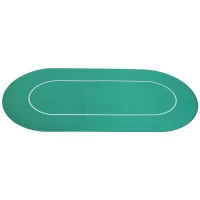 Soozier 71" x 36" Rubber 8 Player Oval Non-Slip Poker Table Top Mat with Carry Bag(m-9)