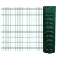 PawHut PVC Coated Steel Chicken Rabbit Mesh Fencing Wire Garden Galvanized Fence Border(m-1)