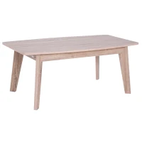 HomCom Modern Indoor Storage Rectangular Living Room Coffee Table -Wood Grain(m-5)