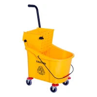 HomCom 38 Quart Commercial Janitorial Rolling Industrial Mop Bucket with Wringer(m-1)