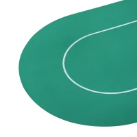 Soozier 71" x 36" Rubber 8 Player Oval Non-Slip Poker Table Top Mat with Carry Bag(m-11)