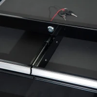 HomCom 4-Drawer Top Storage Rolling Tool Chest Cart - Black(m-9)