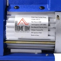 HomCom Single-Stage 4 CFM Rotary Vane HVAC Refrigerant Handheld Vacuum Pump(m-6)