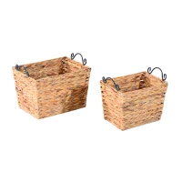 HomCom 2 Piece Wicker Nesting Baskets(m-1)
