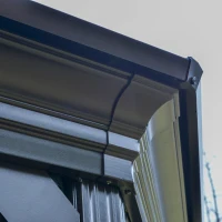 Outsunny 15' x 15' Octagon Hardtop Gazebo with Galvanized Steel Roof, Aluminum Frame, Permanent Pavilion Outdoor Gazebo Canopy with Netting for, Patio, Garden, Backyard, Deck, Lawn, Black(m-13)