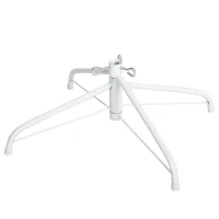 HOMCOM 6ft Tall Fir Artificial Christmas Tree with Realistic Branches, 230 Multi-Color Fiber Optic LED Lights and 230 Tips, White(m-15)