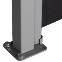 Outsunny 118" x 63" Side Awning, Retractable Privacy Screen & Driveway Guard, Instant Outside Screen, Wall, or Fence, Side Shade and Wind Block for Indoor Outdoor, Garden, Black(m-12)