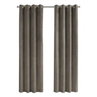 Monarch 52" x 84" Room Darkening Curtain Panels (Set of 2), Textured Finish - Taupe(m-1)