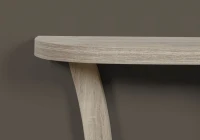 Moarch 47" Half Moon Shape 2-Tier Wood Grain-Look Accent Console Table - Dark Taupe Finish(m-3)