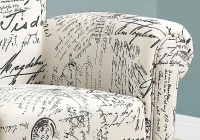 Monarch Transitional Style Upholstered Accent Wing Chair with Matching Ottoman - Vintage French Fabric(m-3)