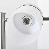 HOMCOM Floor Lamp, Modern Standing Light with 3 Rotating Lights for Living Room, Bedroom, Office, Silver(m-13)