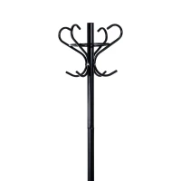 HomCom 69" Metal Coat Garment Rack with Umbrella Stand - Black(m-6)