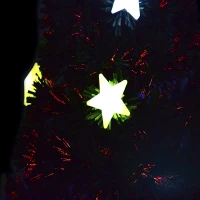 HomCom 5' Artificial Holiday Decoration Star Light Christmas Tree - Green(m-2)