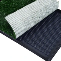 PawHut 20" x 30" Portable Potty Training Fake Grass For Dogs and Small Animals(m-7)