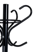 HomCom 69" Metal Coat Garment Rack with Umbrella Stand - Black(m-8)