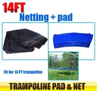 Aosom 14' Round Replacement  Trampoline Spring Cover & Enclosure Net Combo(m-1)