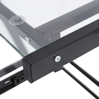 HomCom 30” Modern Glasstop Office Computer Workstation Desk(m-6)