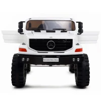 Aosom 12V Mercedes-Benz Zetros Kids Ride On Car Off Road Truck with Remote Control - White(m-7)
