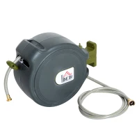 HomCom 1/2" x 65' Retractable Auto-Rewind Wall Mounted Garden Water Hose Reel(m-1)