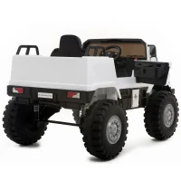 Aosom 12V Mercedes-Benz Zetros Kids Ride On Car Off Road Truck with Remote Control - White(m-8)