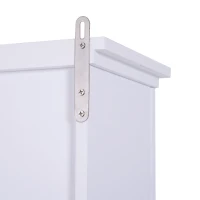 HomCom Freestanding Over-The-Toilet Bathroom Storage Cabinet - White(m-8)