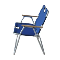 Outsunny 2-Person Folding Aluminum Love Seat Camping Chair - Blue(m-5)