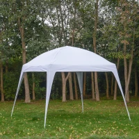 Outsunny 9.75' Large Dome Outdoor Portable Folding Sun Shade Pop Up Tent Canopy - White(m-4)