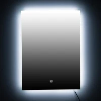 Kleankin 24" x 32" Vertical LED Illuminated Wall Mount Square Backlit Bathroom Mirror(m-7)