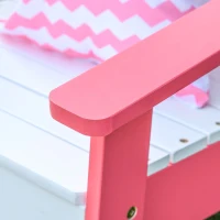 Outsunny Kids Adirondack Chair Wooden Classic Lounge Indoor for Backyard Deck Beach Garden Room 20" x 19.75" x 20.75" Red(m-10)