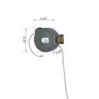 HomCom 1/2" x 65' Retractable Auto-Rewind Wall Mounted Garden Water Hose Reel(m-3)