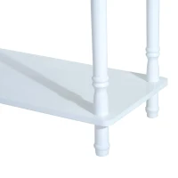 HomCom 28"H Modern Country 2 Drawer Wooden Entryway Console Table - Glossy White(m-7)