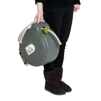 HomCom 1/2" x 65' Retractable Auto-Rewind Wall Mounted Garden Water Hose Reel(m-6)