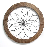 Stratton Round Wood and Metal Medallion Wall Decor(m-1)