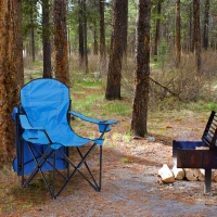 Outsunny Oxford Sports Folding Metal Camping Chair with an Overhead Shade Canopy & an Included Side Cup Holder - Blue(m-2)