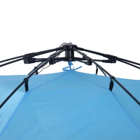 Outsunny Portable Automatic Pop Up Sun Protection Beach Tent Cabana - Blue(m-10)