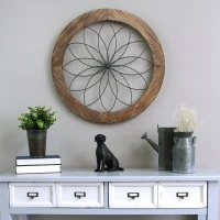 Stratton Round Wood and Metal Medallion Wall Decor(m-2)