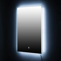 Kleankin 24" x 32" Vertical LED Illuminated Wall Mount Square Backlit Bathroom Mirror(m-8)