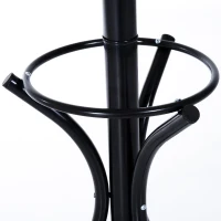 HomCom 69" Metal Coat Garment Rack with Umbrella Stand - Black(m-9)
