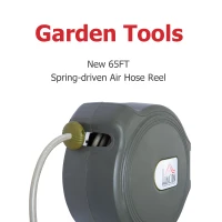 HomCom 1/2" x 65' Retractable Auto-Rewind Wall Mounted Garden Water Hose Reel(m-4)